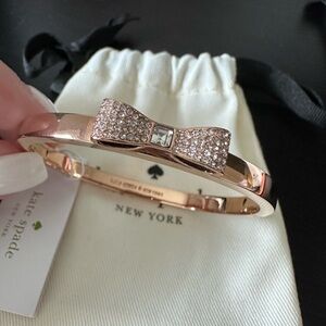 Kate Spade “Ready Set Bow” Rose Gold clasp bracelet